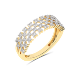 Gold designer signet ring with diamonds - Opportunity Zone 