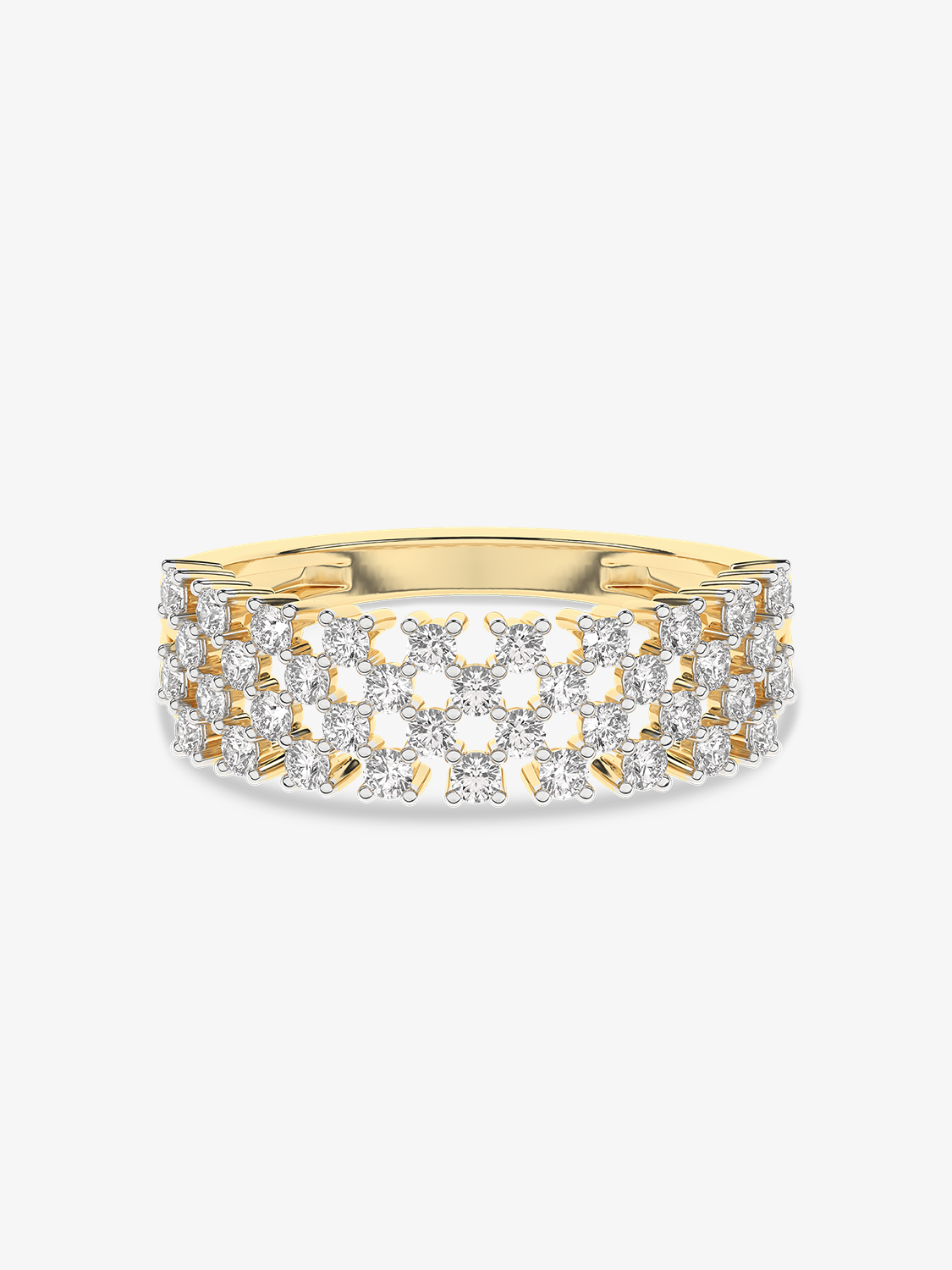 Złoty sygnet designerski z brylantami - Venetia Jewels - 14K złoto z brylantami