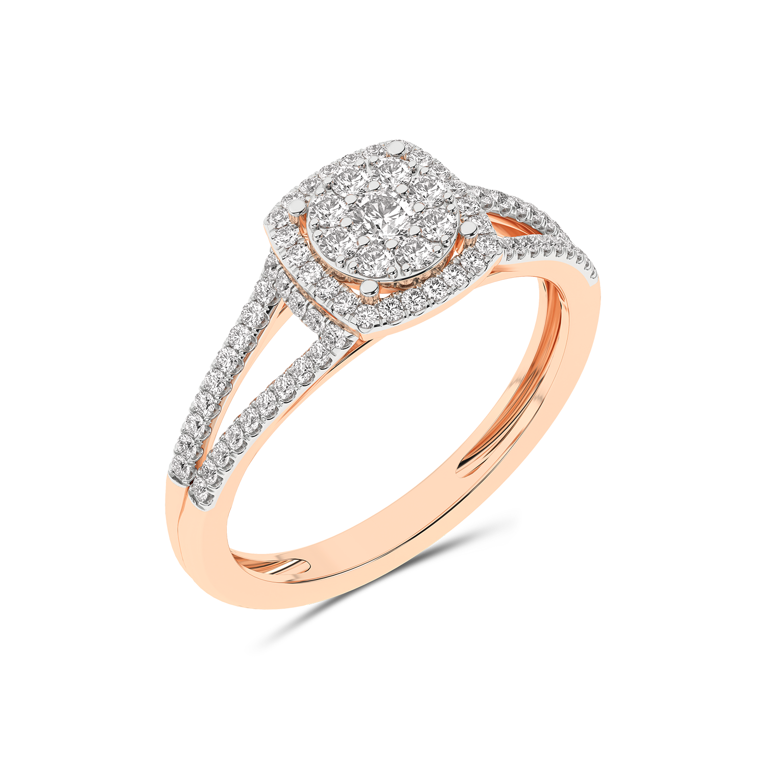 Vintage gold ring with diamonds