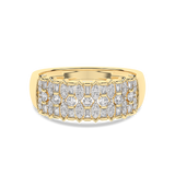 Gold designer signet ring with a diamond - Opportunity Zone