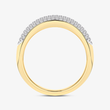 Złoty pierścionek Pavé z brylantami - Księżna - Venetia Jewels - 14K złoto z brylantami