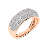 Gold pavé ring with diamonds - Duchess