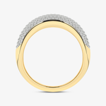 Złoty pierścionek Pavé z brylantami - Księżniczka - Venetia Jewels - 14K złoto z brylantami