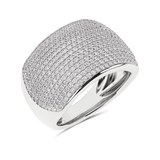 Gold pavé ring with diamonds - Queen