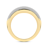 Gold pavé ring with diamonds - Queen