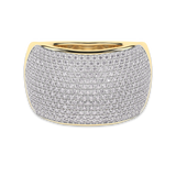 Gold pavé ring with diamonds - Queen