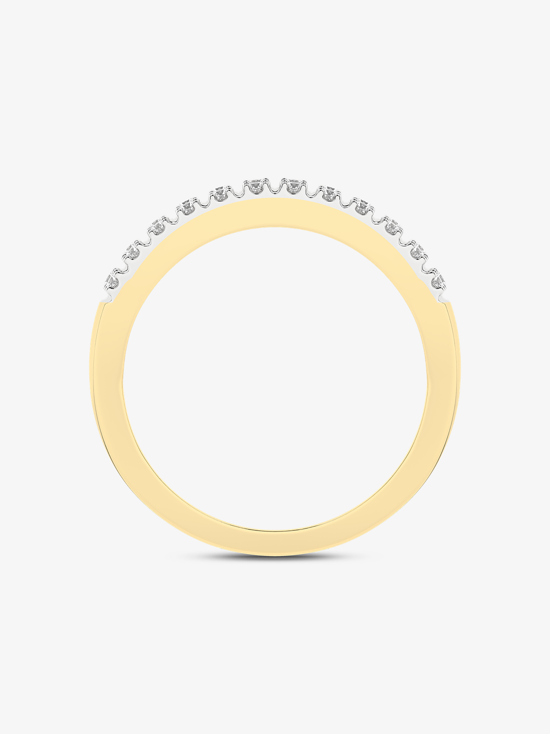 Złoty pierścionek z mozaiką pavé z brylantami - Venetia Jewels - 14K złoto z brylantami
