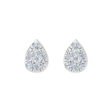 Złote kolczyki w kształcie kropli z brylantową kompozycją