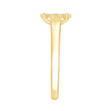 Złoty pierścionek z okrągłą brylantową rozetą