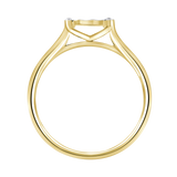 Złoty pierścionek z okrągłą brylantową rozetą