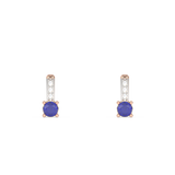 Gold earrings with diamonds and sapphires