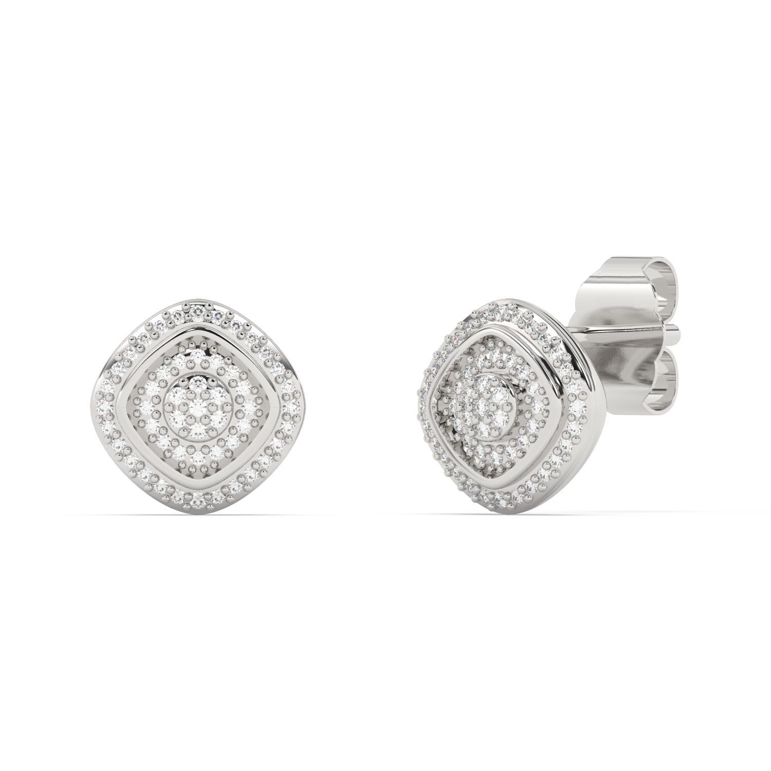 Timeless gold earrings with diamonds - Venetia Jewels