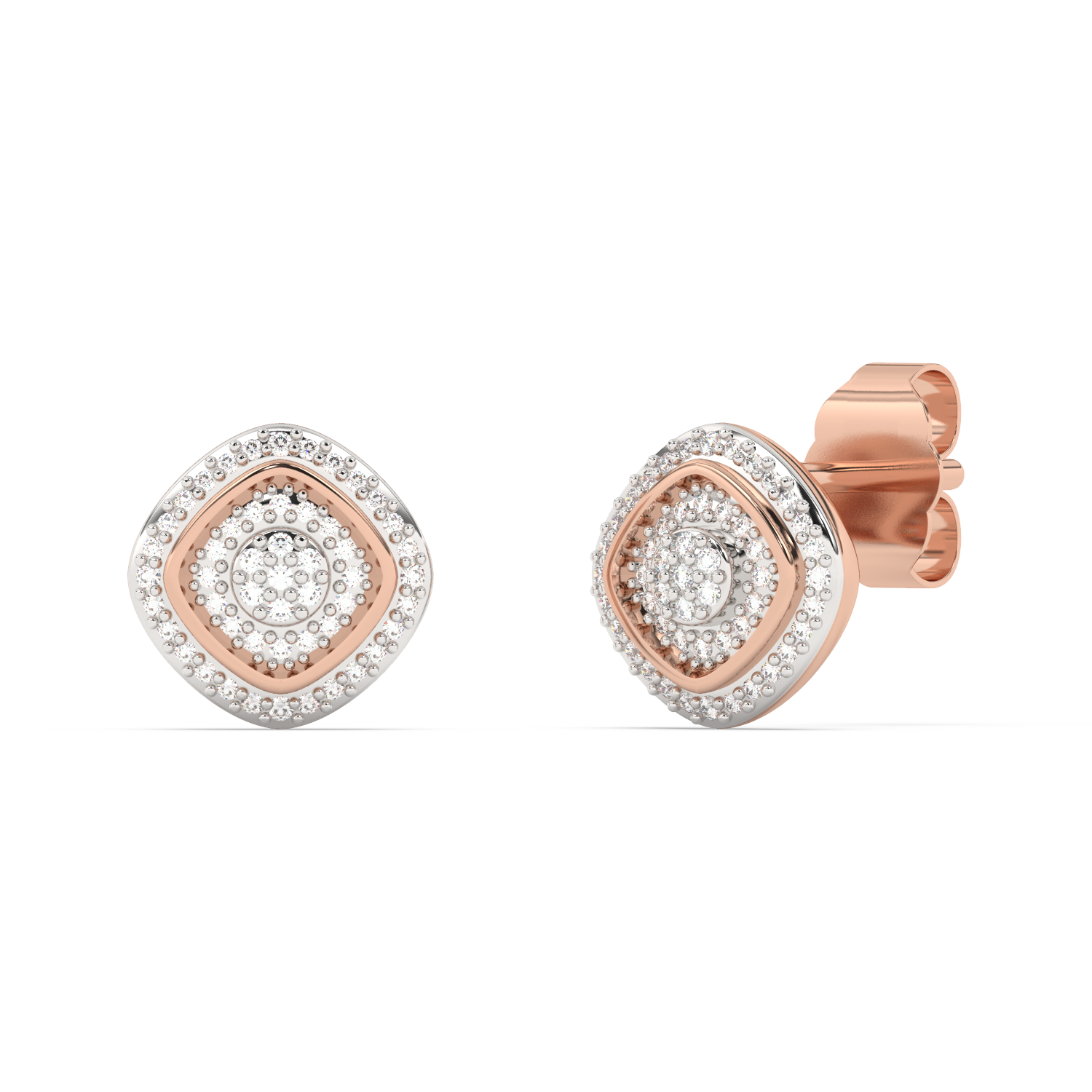 Timeless gold earrings with diamonds - Venetia Jewels