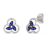 Venetia Jewels Sapphire and Diamond Earrings