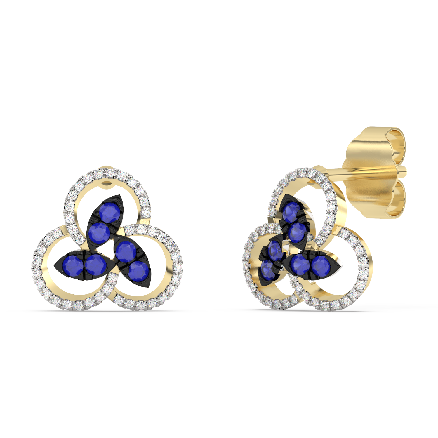 Venetia Jewels Sapphire and Diamond Earrings
