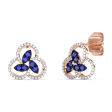 Venetia Jewels Sapphire and Diamond Earrings