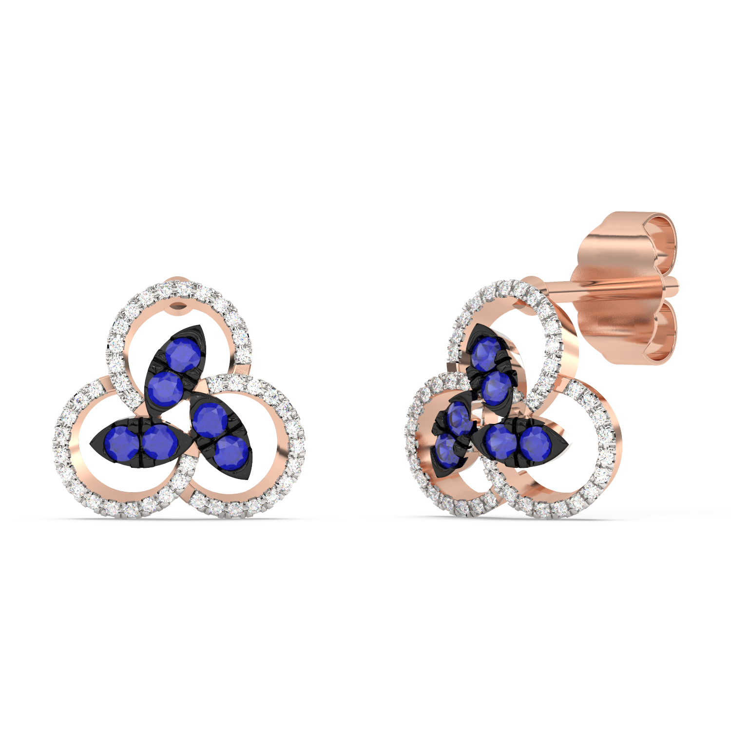 Venetia Jewels Sapphire and Diamond Earrings