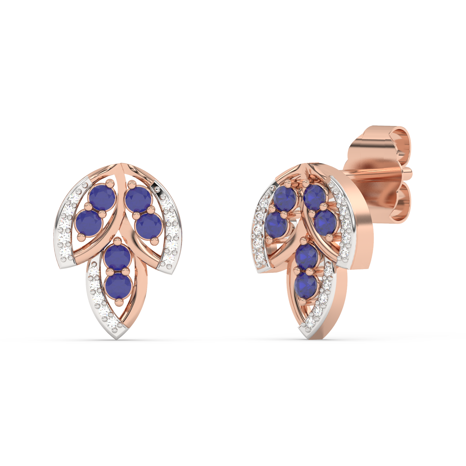 Blue Sapphire Stud Earrings - Venetia Jewels