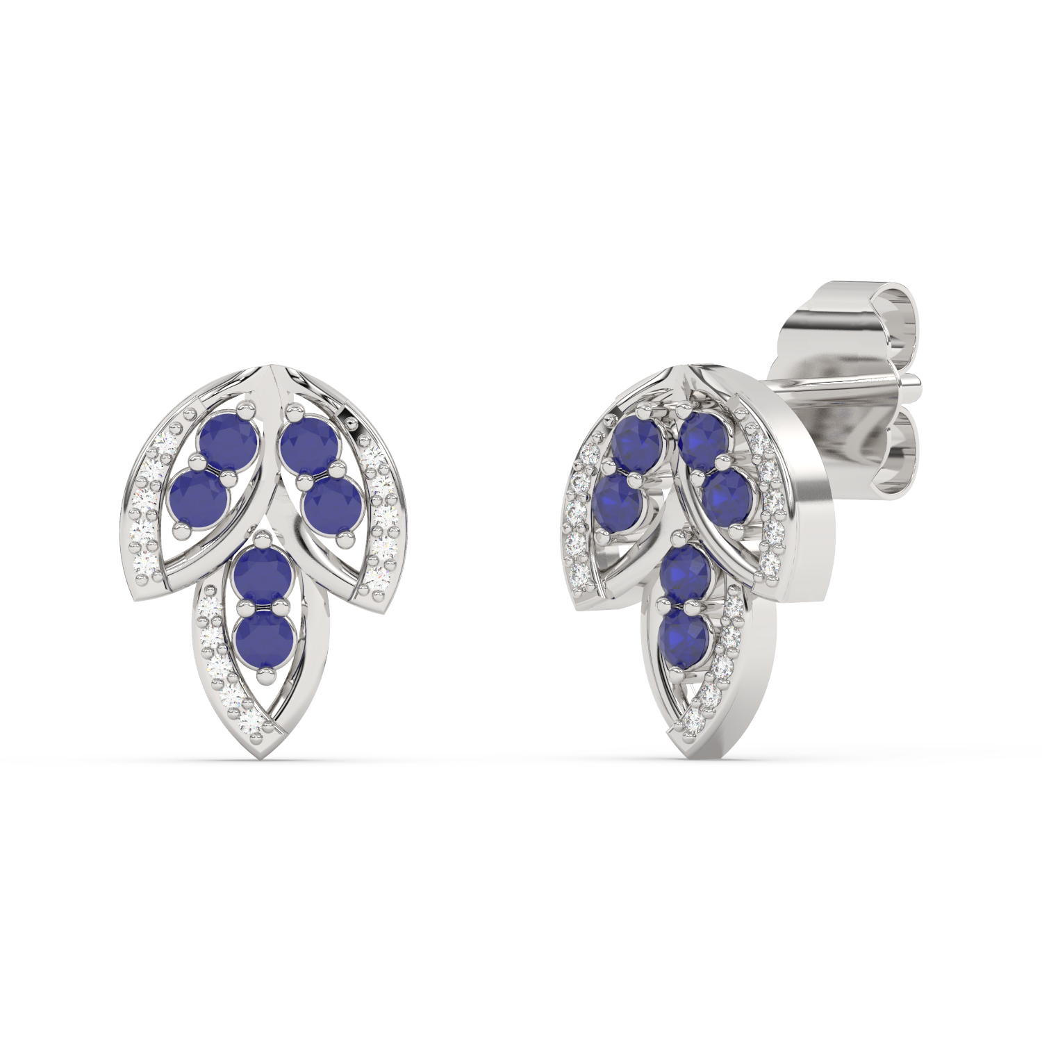 Blue Sapphire Stud Earrings - Venetia Jewels