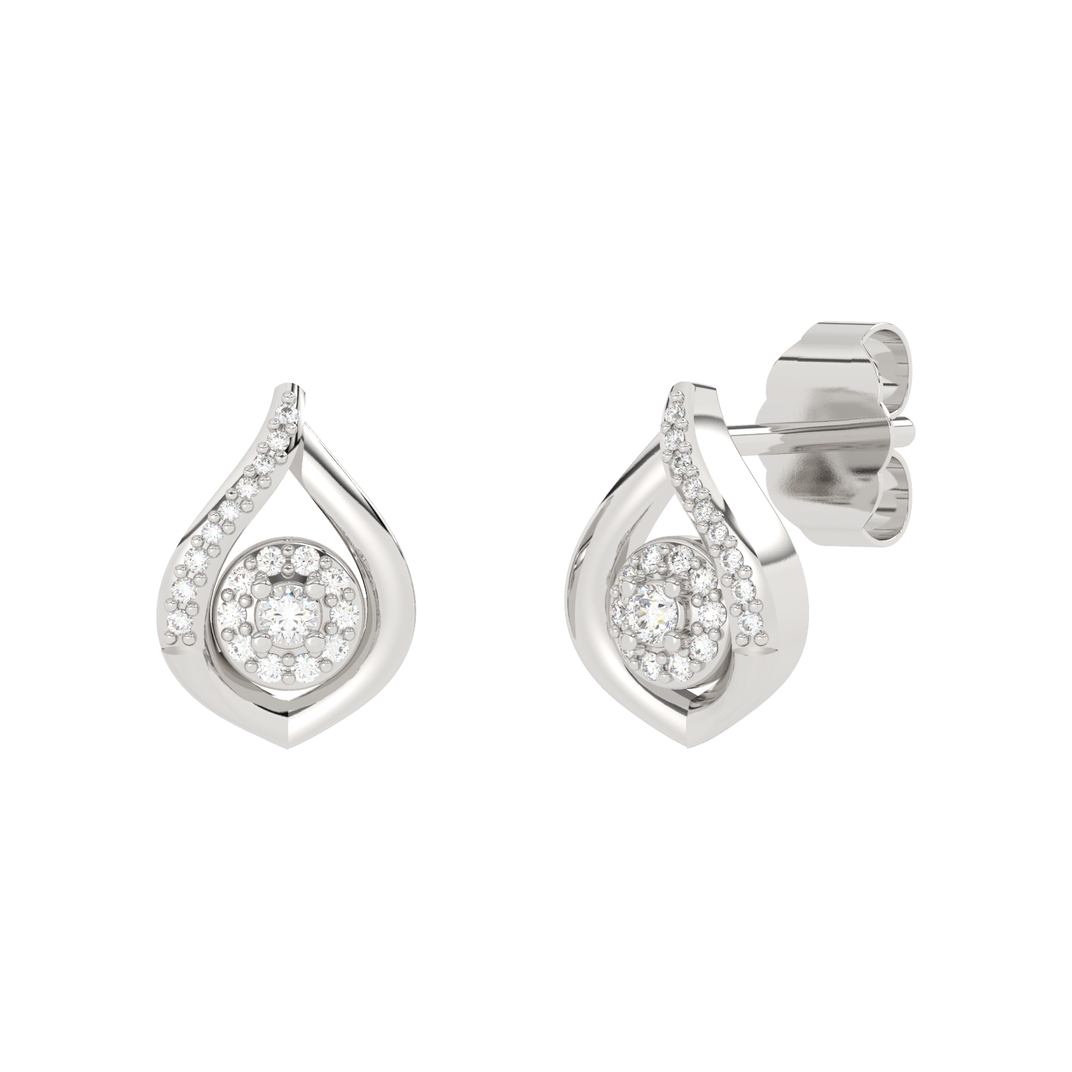 Teardrop Earrings with Diamonds - Venetia Jewels