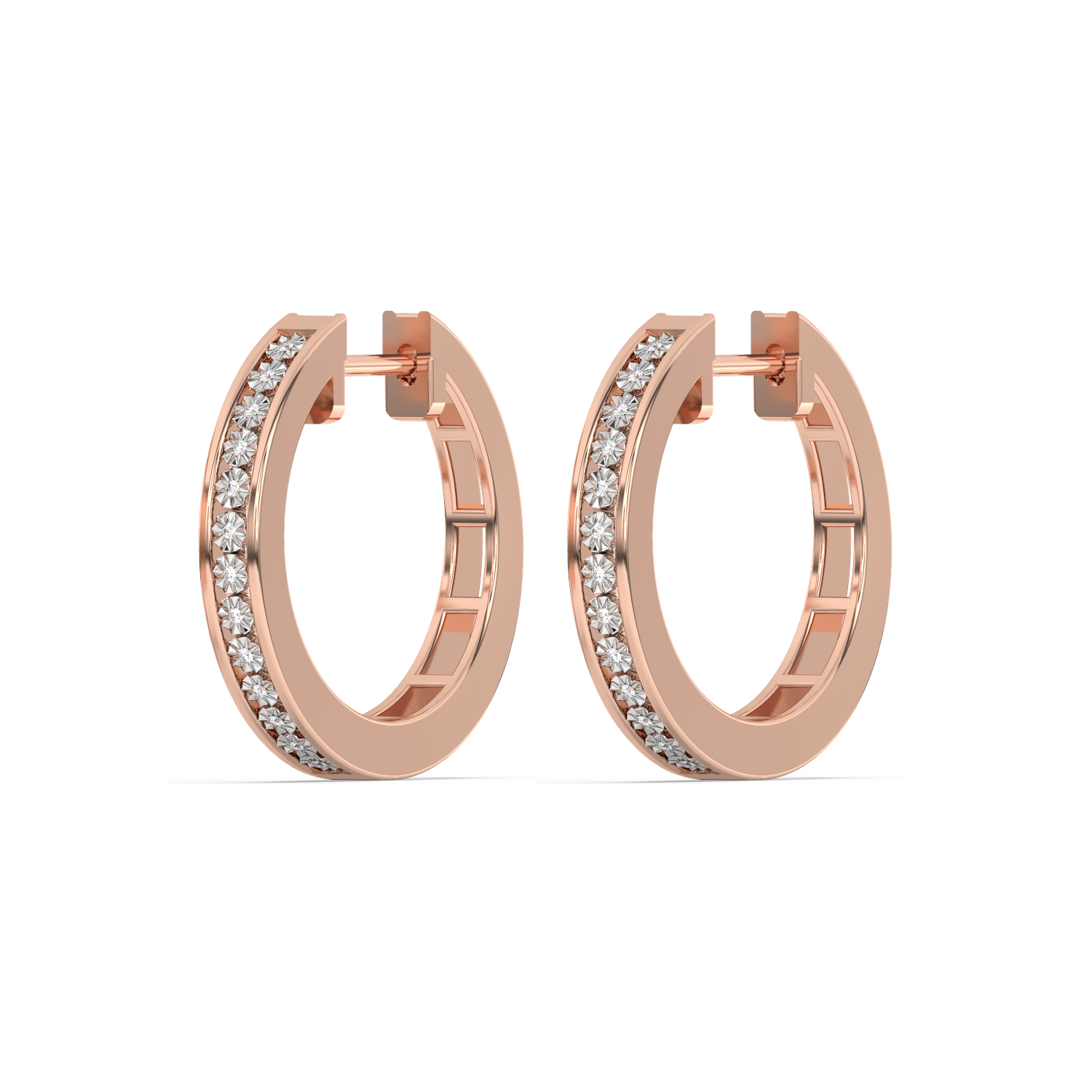 Gold earrings with an English clasp - Venetia Jewels