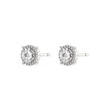 Classic gold earrings with diamonds