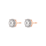 Classic gold earrings with diamonds