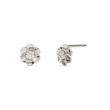 Rose-Shaped Gold Stud Earrings