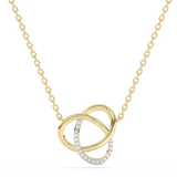 Naszyjnik z Potrójną Brylantowo-złotą Zawieszką