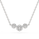 Gold Necklace with a Pendant with Diamonds