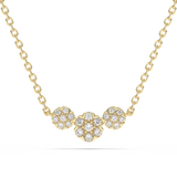 Gold Necklace with a Pendant with Diamonds