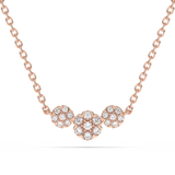 Gold Necklace with a Pendant with Diamonds