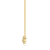 Gold Necklace with a Pendant with Diamonds