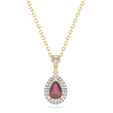 Diamond Pendant with Ruby