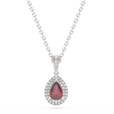 Diamond Pendant with Ruby