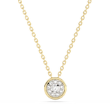 Timeless Halo Pendant with Diamonds