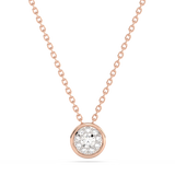 Timeless Halo Pendant with Diamonds