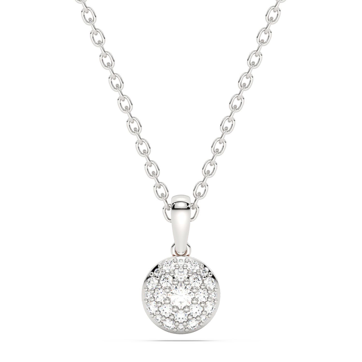 Round Diamond Pavé Pendant