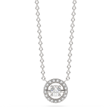Halo Diamond Pendant Necklace