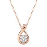 Teardrop Shaped Pendant with Diamonds