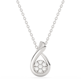 Teardrop Shaped Pendant with Diamonds