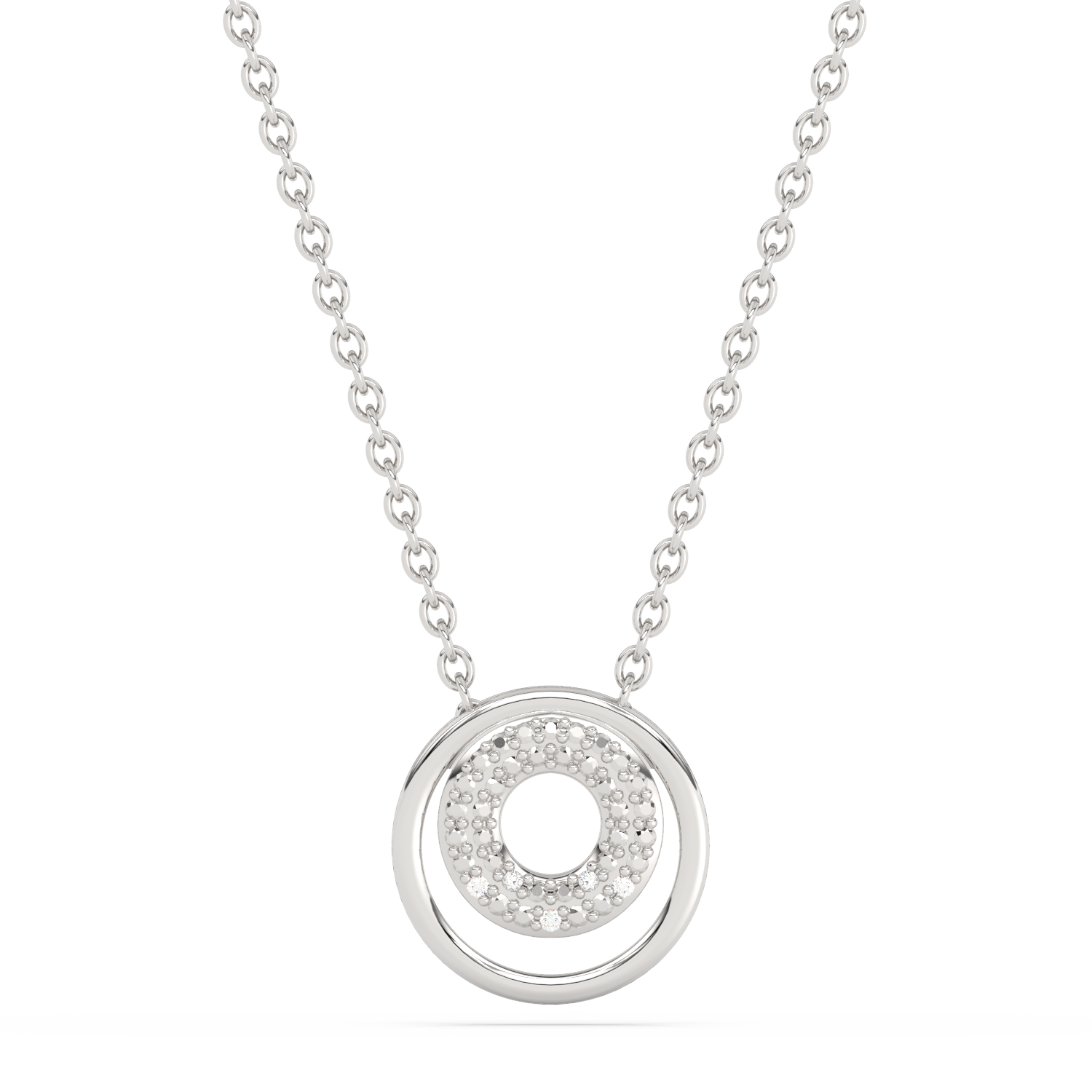 Classic Double Hoop Pendant