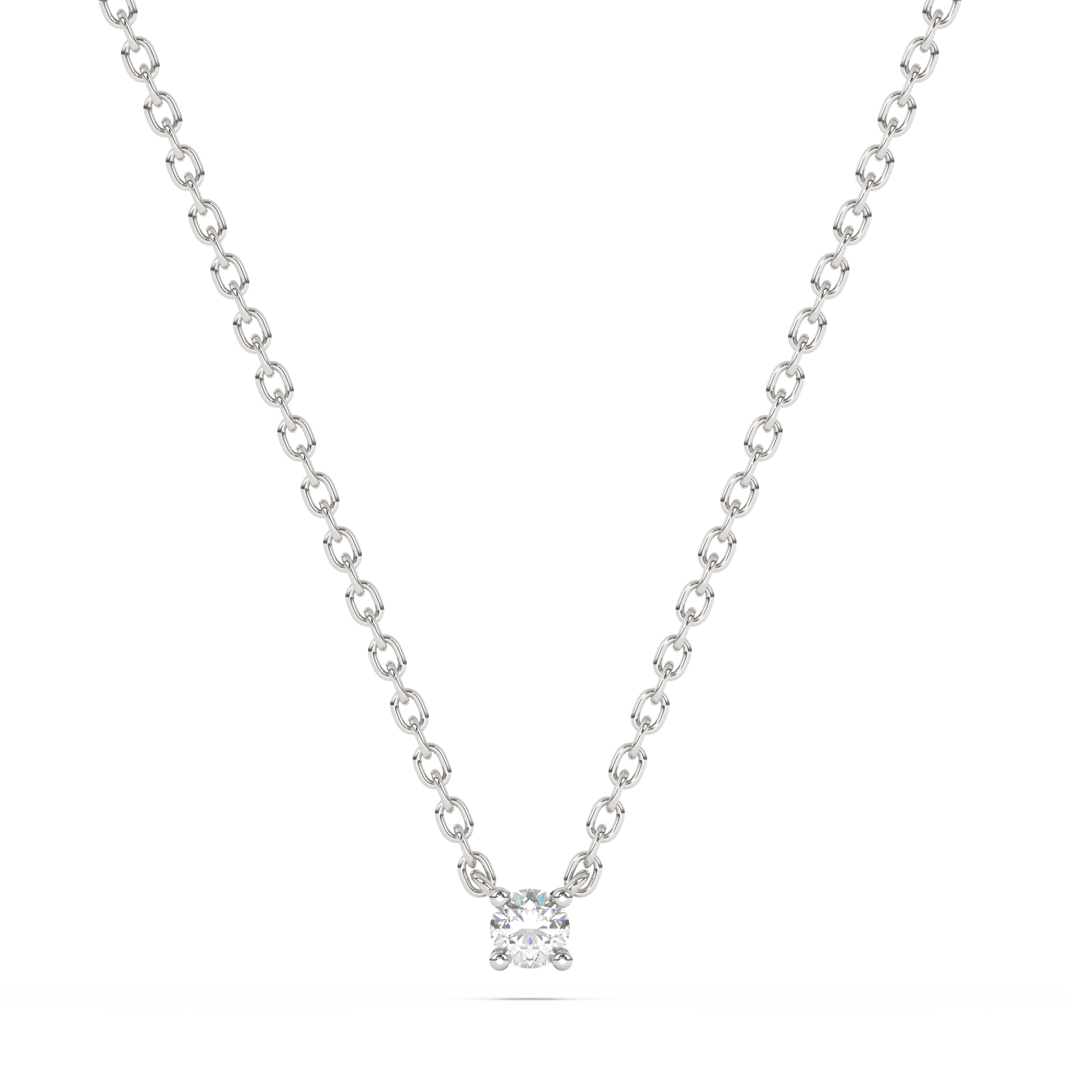 Necklace with Classic Diamond Pendant