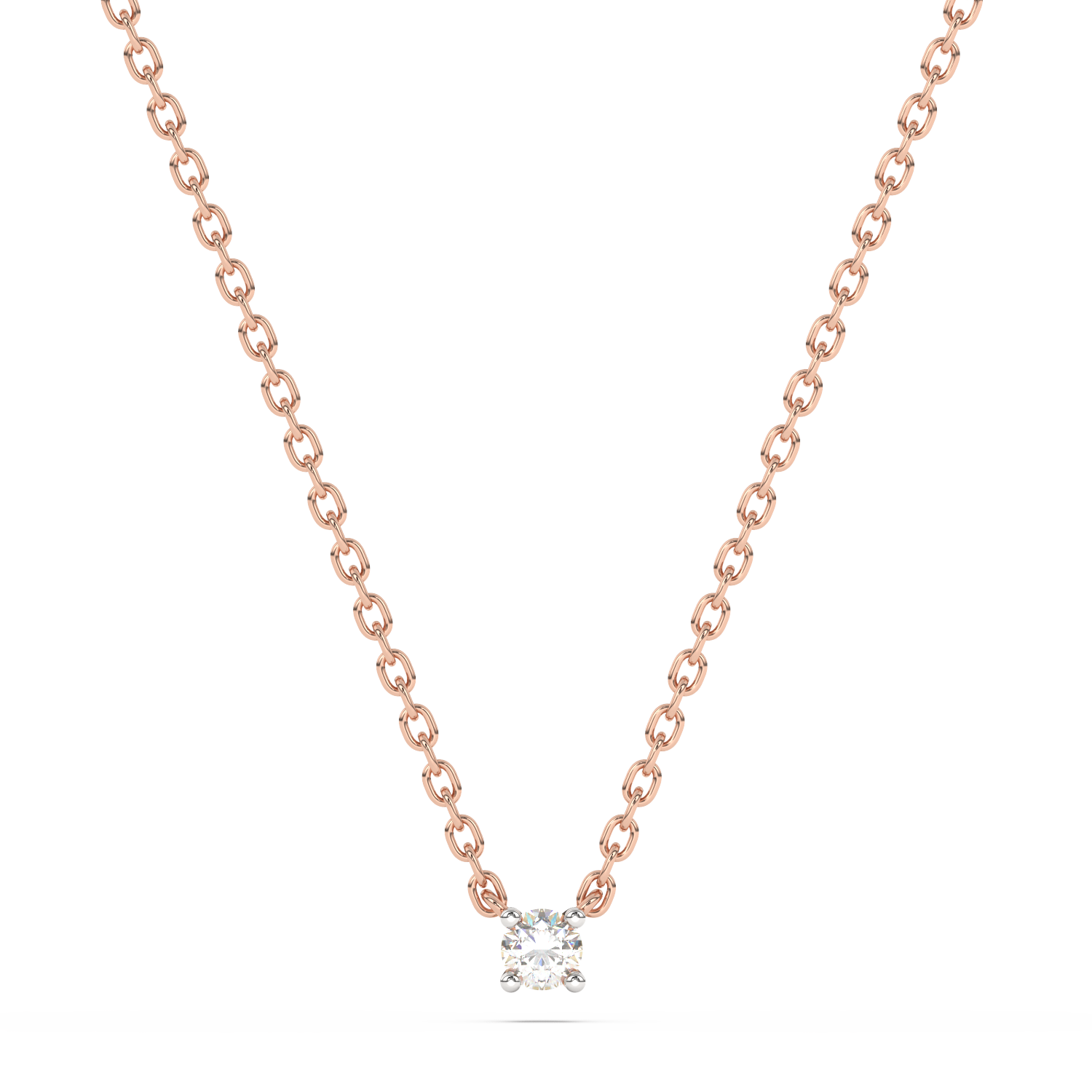 Necklace with Classic Diamond Pendant
