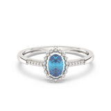 Ring with Oval Topaz