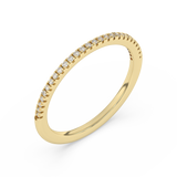 Gold wedding ring with diamonds