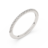 Gold wedding ring with diamonds