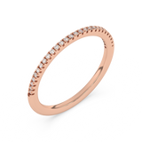 Gold wedding ring with diamonds