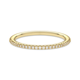 Gold wedding ring with diamonds
