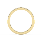 Gold wedding ring with diamonds